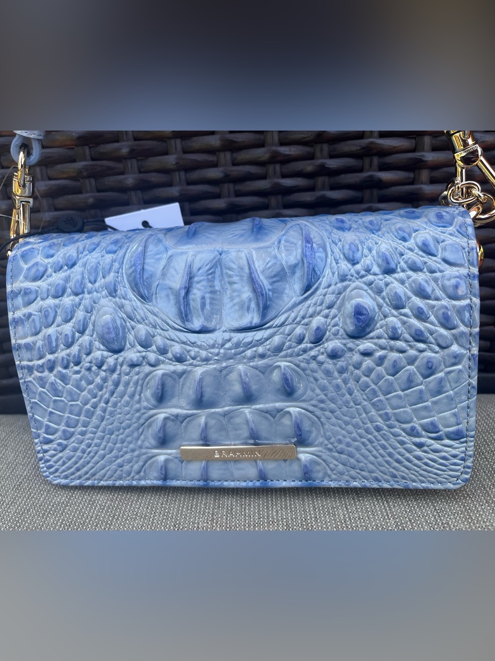NWT Brahmin MINUETTE in HEAVENLY BLUE Melbourne Crossbody